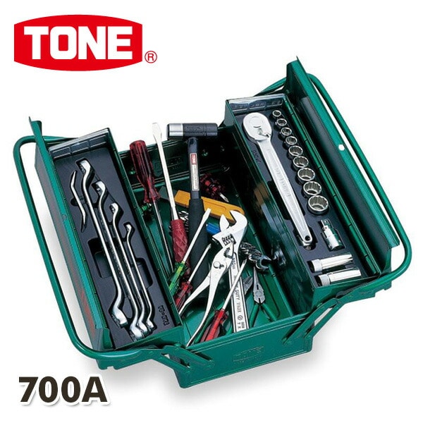 正規 TONE ＴＯＮＥ 工具セット ２段式メタルケース ７００Ａ １セット