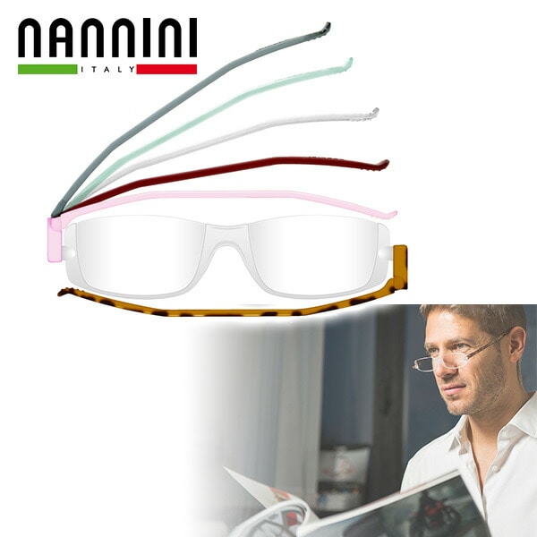 【10％オフクーポン対象】(NANNINI)ナンニーニ 折りたたみ老眼鏡 コンパクトグラス2(度数+1.0/+1.5/+2.0/+2.5/+3.0) サイモン