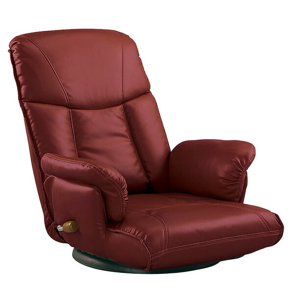 スーパーソフトレザー座椅子 YS-1392A(WR) ワインレッド 宮武製作所【10％オフクーポン対象】