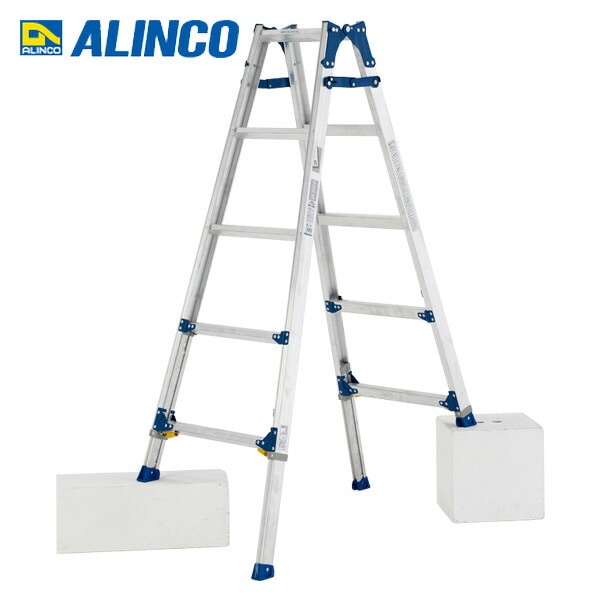 【10％オフクーポン対象】アルミ製脚伸縮式はしご兼用脚立 PRE150F シルバー アルインコ ALINCO