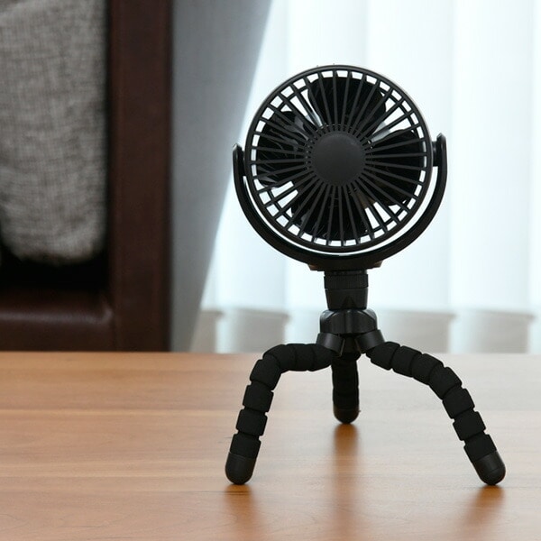 扇風機 どこでもFAN ホーム＆カー SF-DF20BK ブラック トップランド TOPLAND