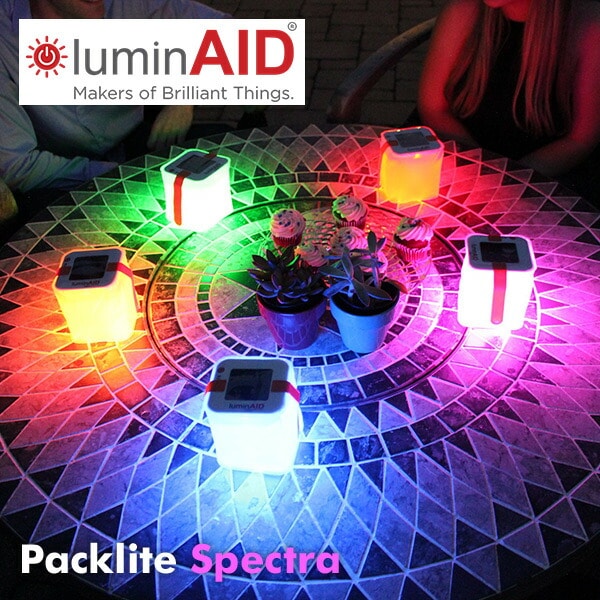 【10％オフクーポン対象】Packlite Spectra パックライト スペクトラ ルミン エイド ソーラー充電式 防水LEDランタン LUM-PLSPB LuminAID