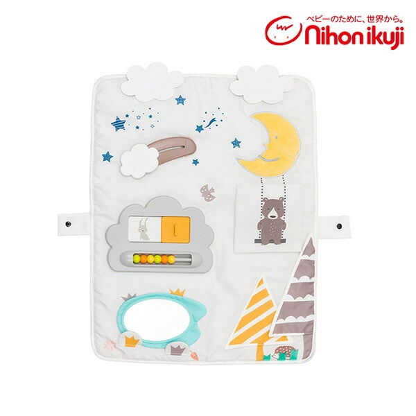 限定価格★【数回使用】ポータブルベビーサークル　ソフトトイパネル（日本育児） 販売終了】ソフトトイパネル(洗えてたためるポータブルベビー