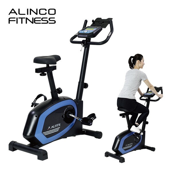 【10％オフクーポン対象】フィットネスバイク 健康管理アプリ対応バイク AFB6319 ブラック アルインコ ALINCO