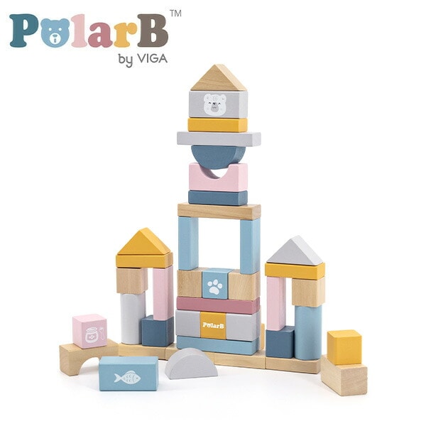 【10％オフクーポン対象】木製玩具 つみきセット (対象年齢2才から) TYPR44010 ポーラービー Polar B
