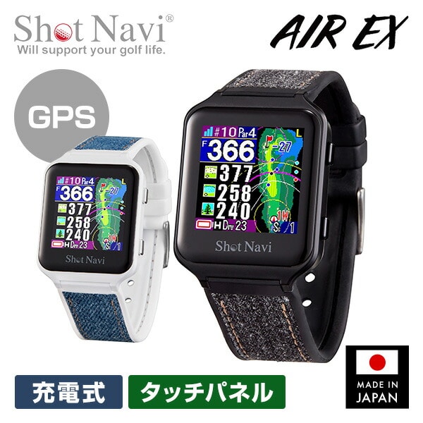 ShotNavi AIR EX ショット ナビ ブラック ゴルフ - ラウンド用品 