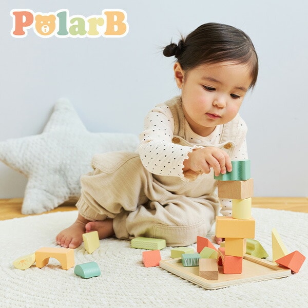 バニーシリーズ つみきパズル/22ピース(対象年齢18ヶ月から) TYPR44290 ポーラービー Polar B