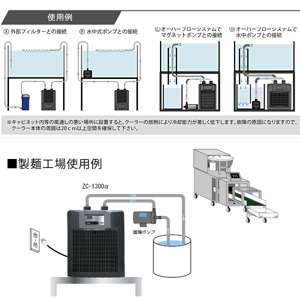 【10％オフクーポン対象】高性能 水槽用 クーラー海水/淡水兼用 ZC-700α(アルファ) ゼンスイ