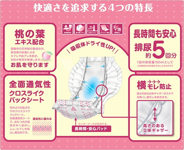 フリーネ 大人用紙おむつ パッドタイプ 長時間排尿量 5回分 30枚×5 (150枚) DSK-99*5 第一衛材