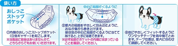 【10％オフクーポン対象】男の子のためのマナーおむつ 犬用おむつジャンボパック 日本製 小型/中型犬用38枚×3(114枚) PMO-707 第一衛材