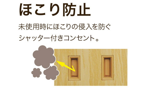4個口 コンセントタップ 延長コード(1.5m)合計1500Wまで M4249-NW ナチュラルウッド トップランド TOPLAND
