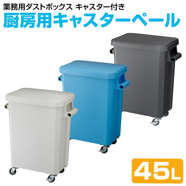 【10％オフクーポン対象】厨房用キャスターペール (45L) 排水栓付き 業務用 リス RISU