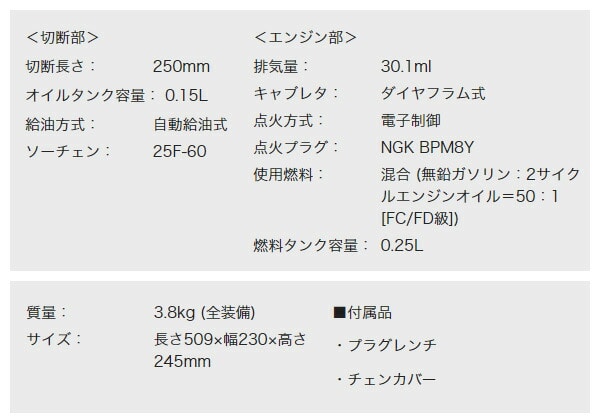 エンジンチェンソー (切断長さ250mm) ES-3025V 4053300リョービ | 山善