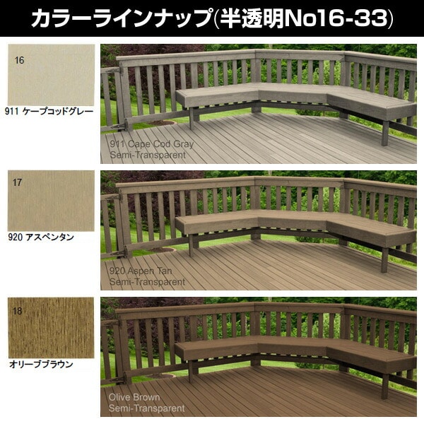 【代引不可】塗料 木部 木材保護塗料 セミトランスパーレント 半透明タイプ (No16-33) オリンピックマキシマム
