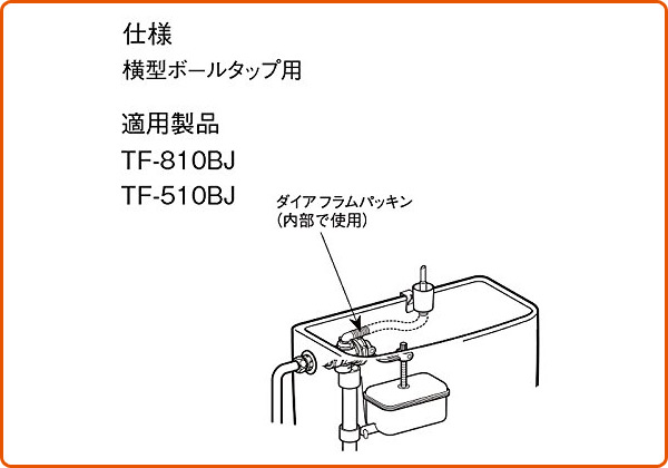 横型ボールタップ用 ダイアフラムパッキン(2個入り) PK-50-1001-2