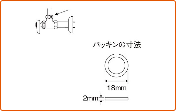 13mmサプライ管袋ナット用パッキン(2個入) PK-50-15 イナックス INAX