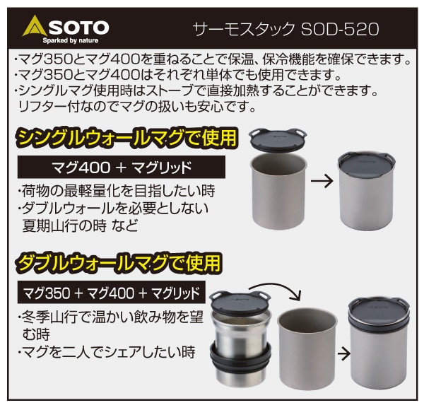 【10％オフクーポン対象】サーモスタック SOD-520 SOTO ソト