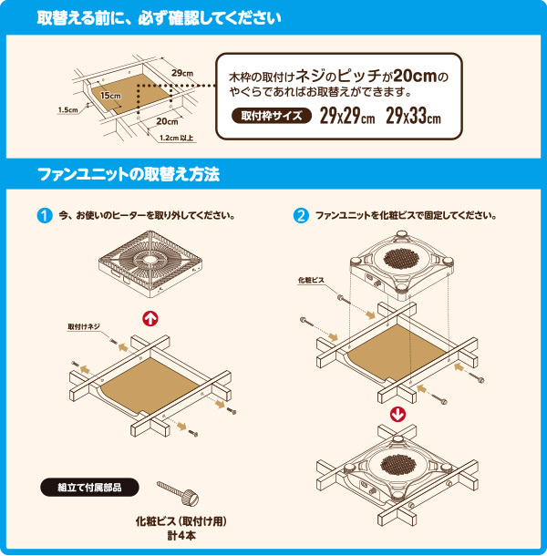 こたつ 隠れfan ファンユニット FU-1201-KYKF-60 メトロ METRO | 山善