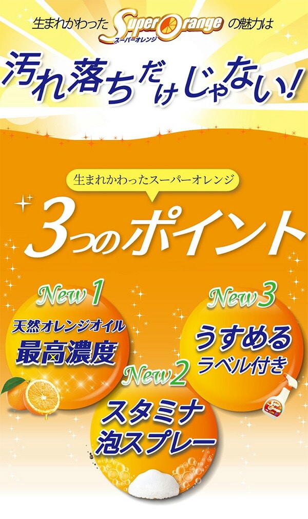 スーパーオレンジ 消臭除菌 泡タイプN本体480ml+詰替360mlセット ウエキ UYEKI