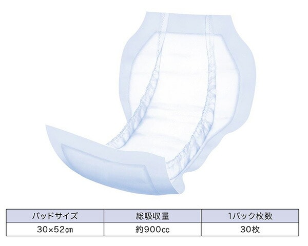 (業務用)アクティ ワイドパッド布感覚通気性500プラス (吸収量900cc)30枚×6パック 日本製紙クレシア