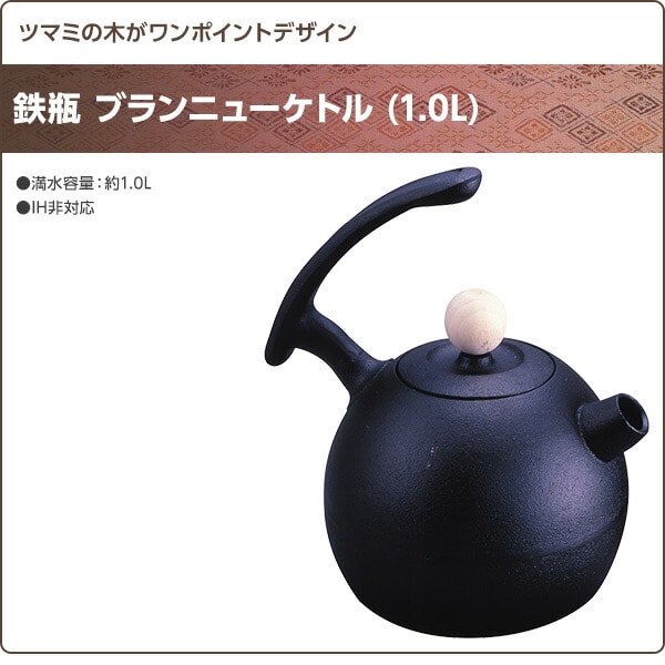鉄瓶 ブランニューケトル (1.0L) 日本製 池永鉄工