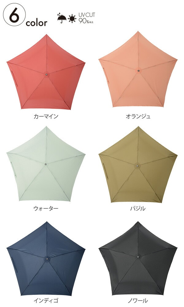折りたたみ傘 5本骨傘 55cmベーシックライトマルチミニ マブ mabu/SMV JAPAN