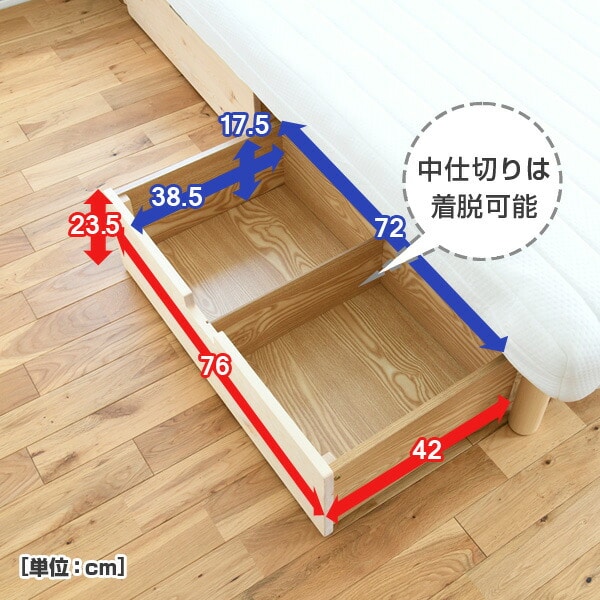 ベッド下 収納ボックス 2個組 高さ23.5 キャスター付き | 山善ビズコム