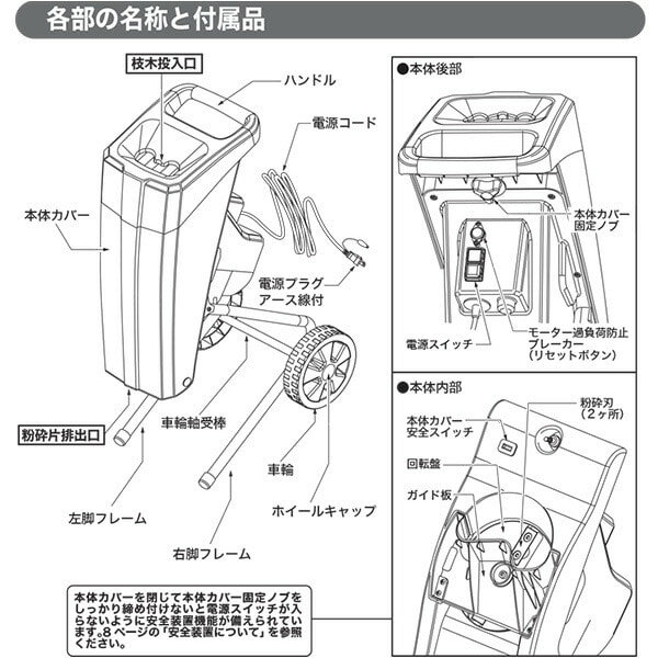 YAMAZEN 山善 園芸用電動粉砕機 ガーデンシュレッダー YGS-30 二重安全装置付 生木・小枝 粉砕能力Φ30mm 57100