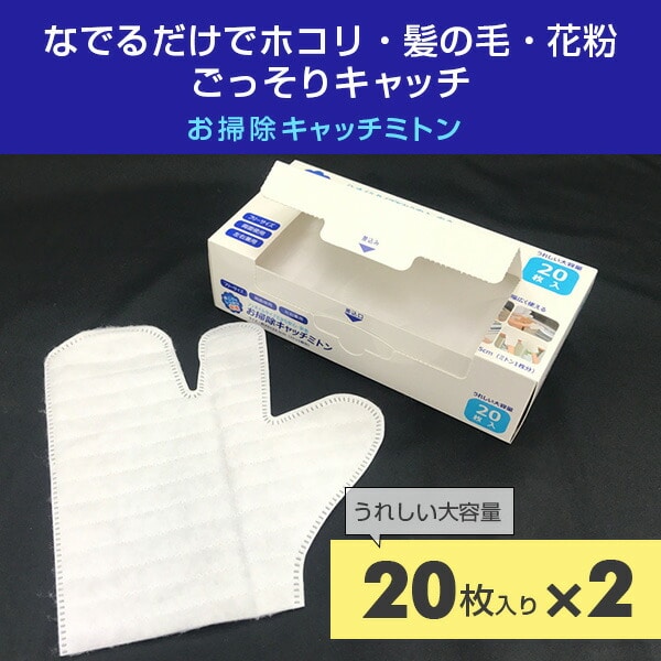 お掃除キャッチミトン ドライタイプ20枚入り×2セット スマイル