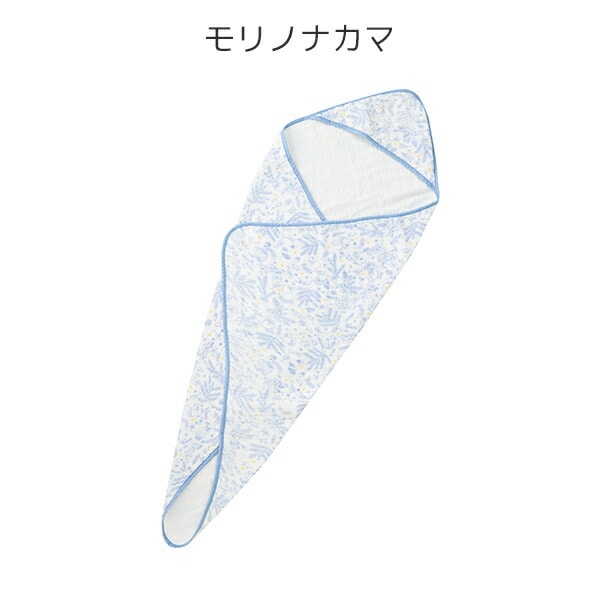 ほわほわ6重ガーゼフード付き おくるみ