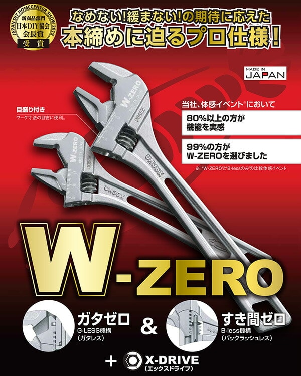 ハイブリッドモンキレンチX W-ZERO UM30XGB ロブテックス LOBSTER