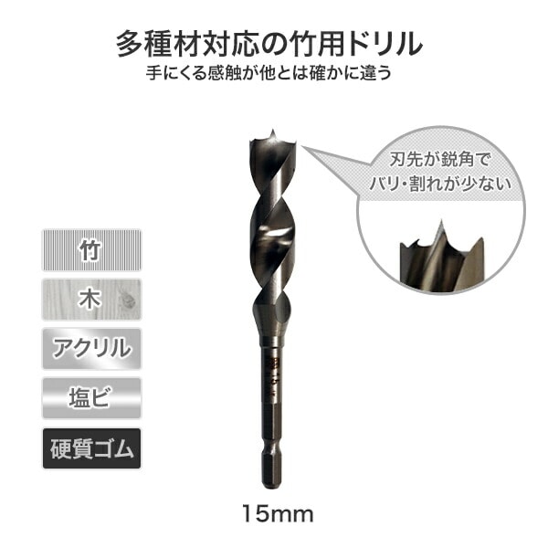 竹用ドリル 15mm 601-150 スターエム