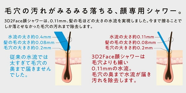 3D 2Face 顔シャワー シャワーヘッド 3D-C1A アラミック Arromic【10％オフクーポン対象】