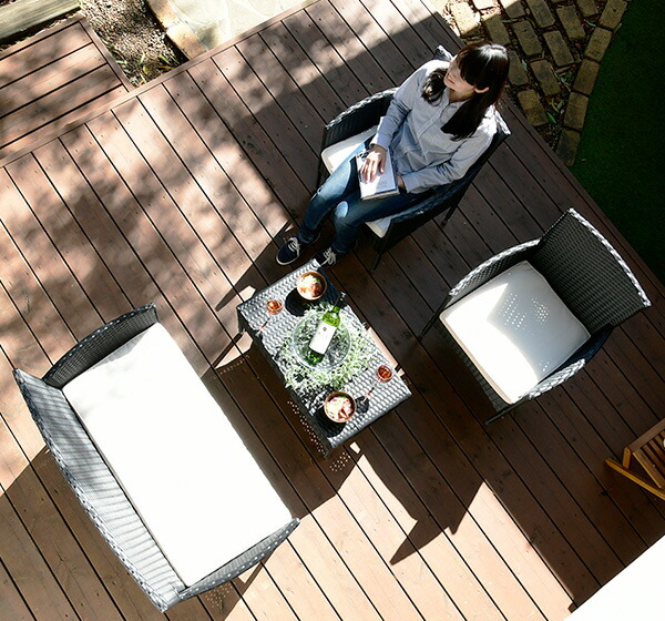 ガーデン テーブル セット ラタン 4点セット NCS-4(DBR) 山善 YAMAZEN ガーデンマスター