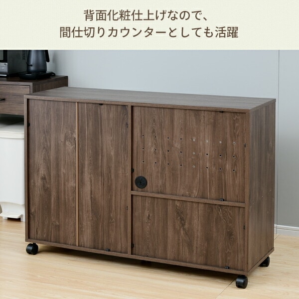 YAMAZEN キッチンカウンター CKK-1240 dショッピング |レンジ台 キャスター付き 幅118 奥行39 高さ85 CKK