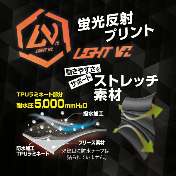 撥水防寒ジャケット AS-2310LV 迷彩グレー/杢チャコール マック Makku
