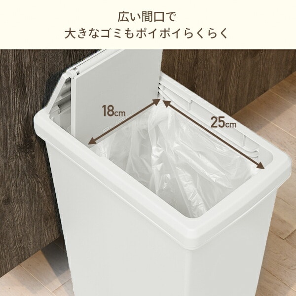 2個組 ゴミ箱 30L ふた付き ホワイト/ブラック すっきり スライドペール 2個セット 日本製 平和工業【10％オフクーポン対象】