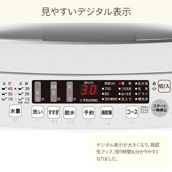 全自動洗濯機 最短10分洗濯 HW-K45E ホワイト ハイセンスジャパン Hisense