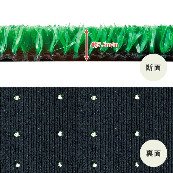 【10％オフクーポン対象】人工芝 91cm×20m 透水タイプ 芝丈7.5mm 日本製 WTH-750 ワタナベ工業