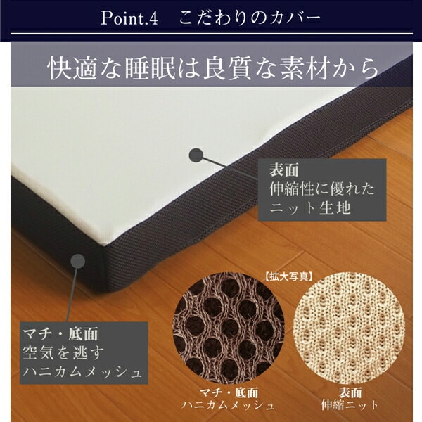 【10％オフクーポン対象】高反発マットレス 日本製 8cm メッシュ 収納簡単 AK-818 アキレス Achilles