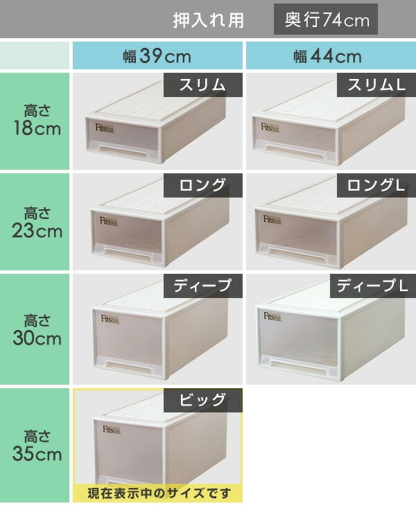 フィッツケース 2セット 幅39 奥行き74 高さ35cm ビツグ 天馬 TENMA