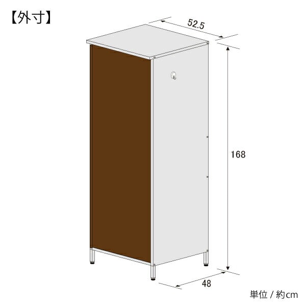 ガルバ製 物置 屋外 小型 ベランダ 高さ168cmタイプ AD-1144 足立製作所