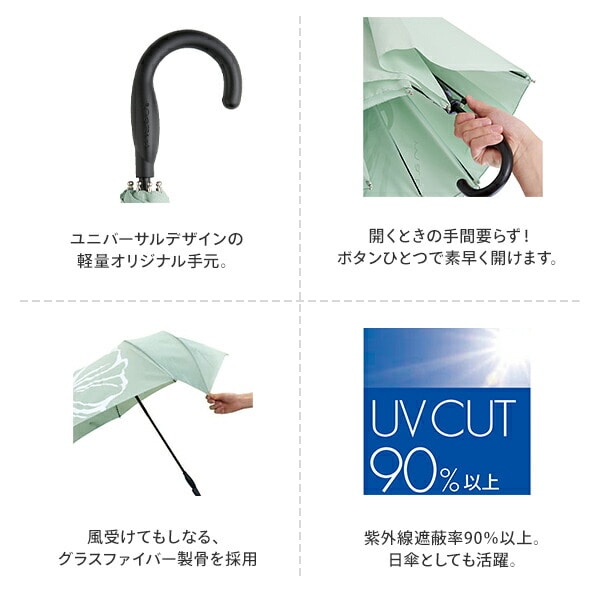 晴雨兼用 折りたたみジャンプ傘 8本骨傘 55cmベーシックショートジャンプ マブ mabu/SMV JAPAN