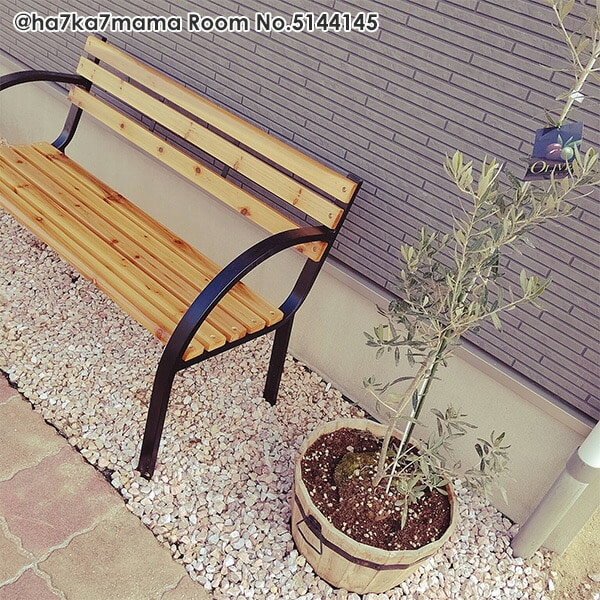 ガーデンベンチ 幅112cm 天然木製 LC-D08C(NA/BK) 山善 YAMAZEN ガーデンマスター