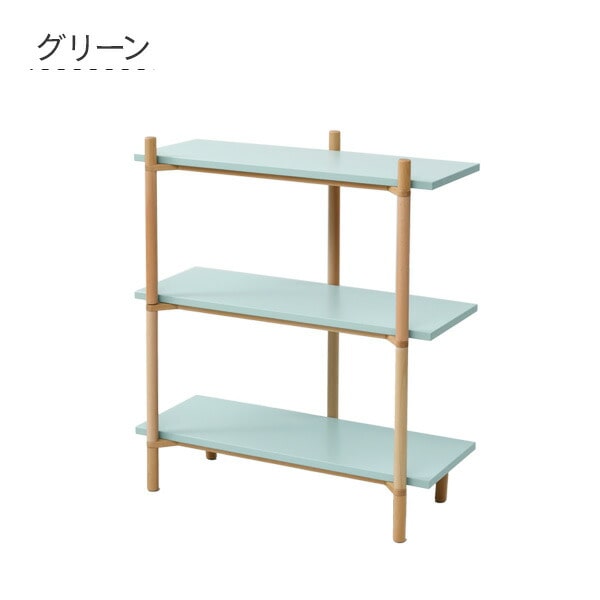 オープンシェルフ ラック 幅80 奥行き36.5 高さ92.5cm LER-3 山善 YAMAZEN