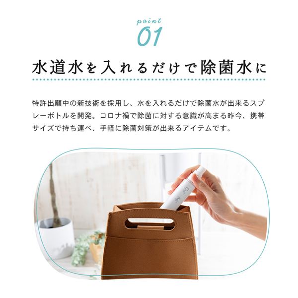 ウイルスバスター 水だけで除菌水を作る 携帯用除菌スプレー 30ml