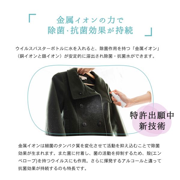 ウイルスバスター 水だけで除菌水を作る 携帯用除菌スプレー 30ml