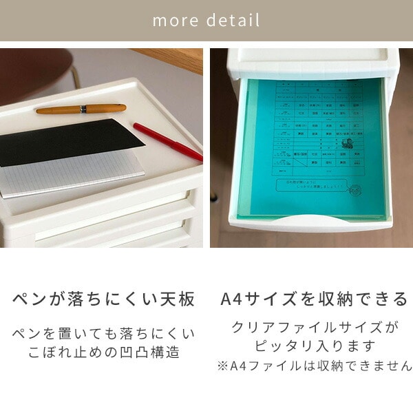 【10％オフクーポン対象】中が透けない サイドチェスト A4 (浅型10段) キャスター付き 幅27 奥行34.5 高さ64.2cm JEJアステージ