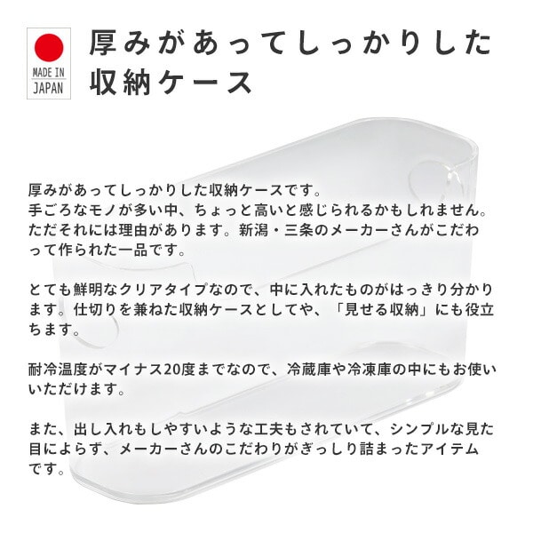 4個組 クリア 収納ボックス 幅17.6 奥行26.4 高さ13.5cm 日本製 グリーンパル