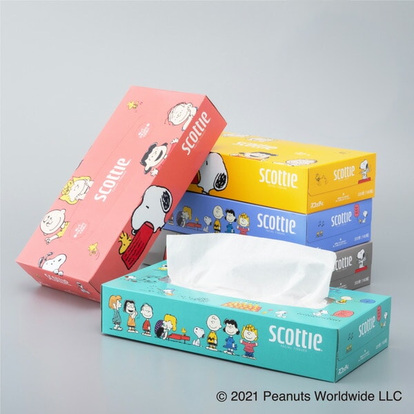 販売終了】スコッティ ティッシュペーパー スヌーピー5箱 (160組)日本